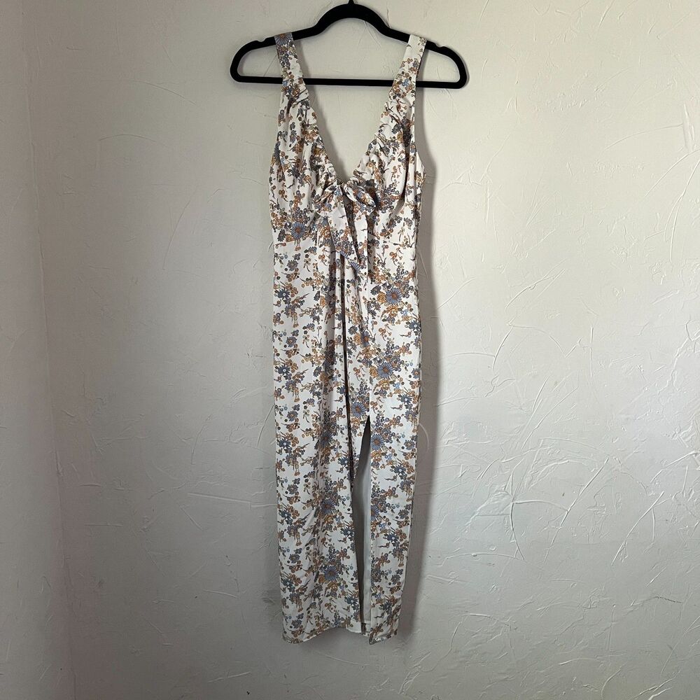 NWT Abercrombie & Fitch Floral Midi Dress Tie Front Sleeveless Cottagecore Sz S - Picture 11 of 12